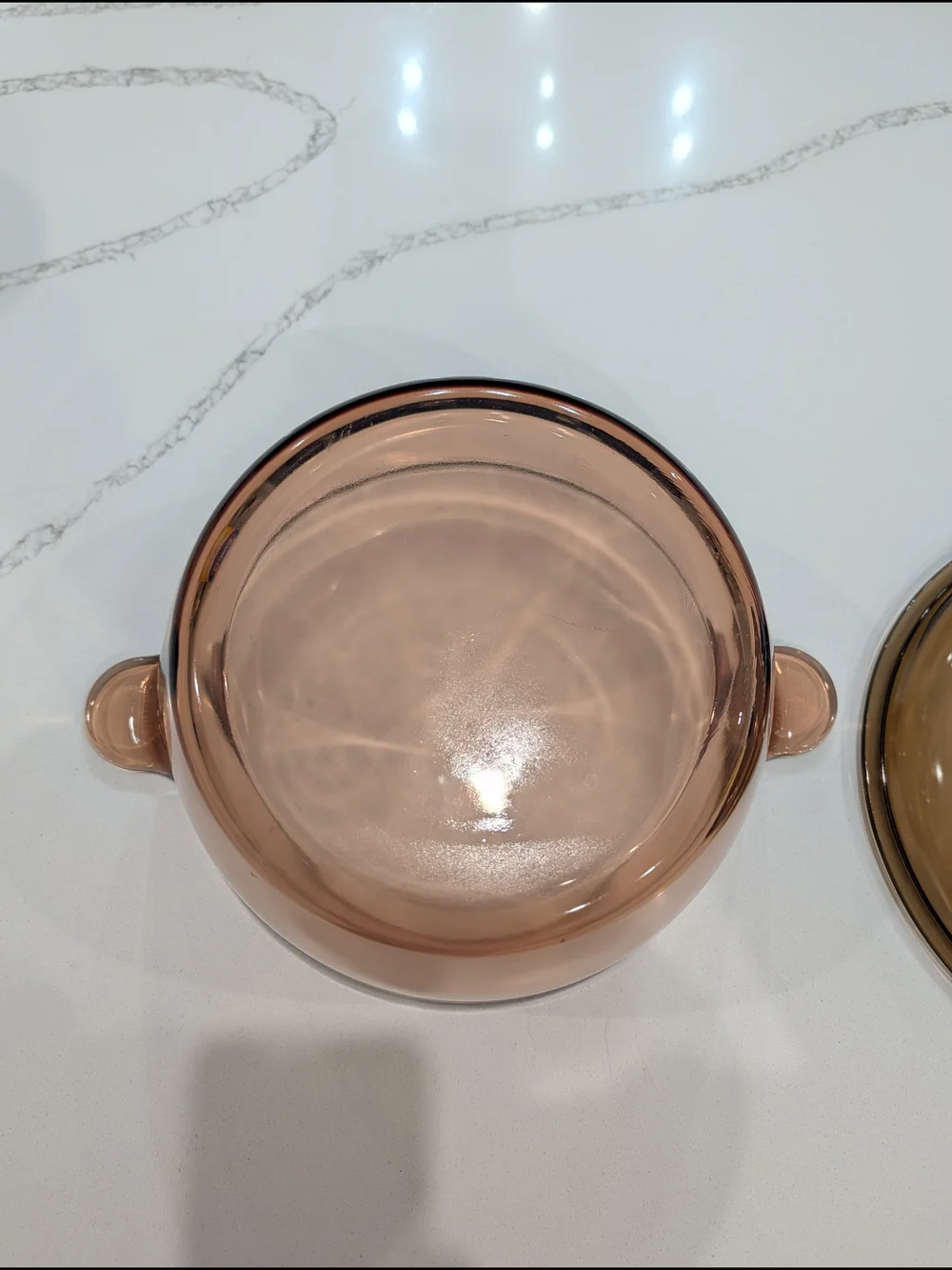 Vintage Visions 4.5L Amber Glass Dutch Oven Casserole Pot w/ Lid USA Pyrex